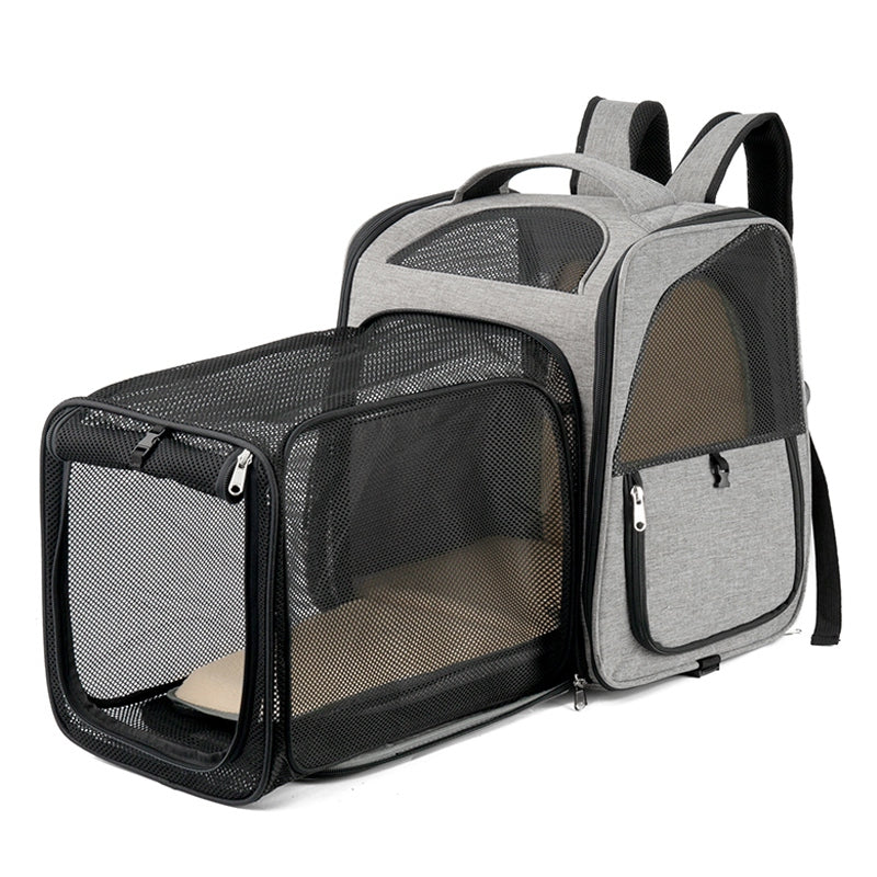 LDLC QS-099 Dual Side Expandable Breathable Mesh Design Pet Carrier Backpack Dog Cat Outdoor Carrying Bag LDLC QS-099 Dual Side Expandable Breathable Mesh Design Pet Carrier Backpack Dog Cat Outdoor Carrying Bag
